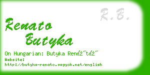 renato butyka business card
